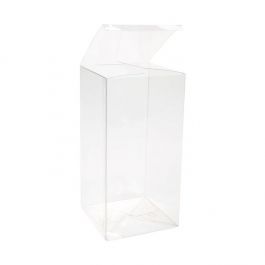 Boîtier cadeau à transparence cristalline avec fond pop up 12.7 x 12.7 x 25.4cm (25 Pièces) [PLB87]