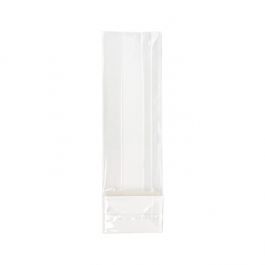 Flachbodenbeutel Transparent mit Bodenblatt 9x5.5x30.5cm (50 Stück) [PFGPB16]