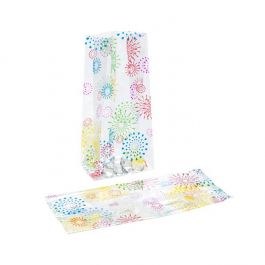 Sac à soufflet imprimé feux d'artifices 10,2x6,4x24,13cm (100 pièces) [CG4FW] En vente jusqu’à écoulement des stocks!