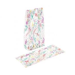 Sachet SOS imprimé confettis 8.9x5.1x19.1cm (100 pièces) [G3PC1]