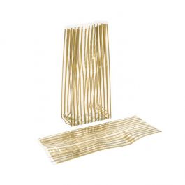 Sachet SOS imprimé bandes verticales dorées 12,7x7,6x29,2 cm [G5VSG]