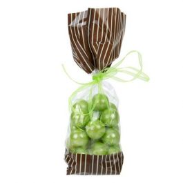 Sachet SOS imprimé avec rayures marrons/crèmes 6.7x4.8x27.3 cm (100 pièces) [G2BNC]