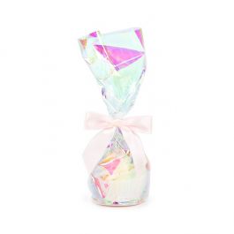 Sachet a Fond Rond Irisé 8,3x25,4 cm avec insert en papier (50 pièces) [RPBGH3]