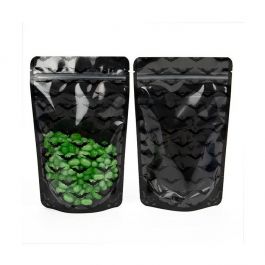 Pochettes doypack noires imprimées chauve-souris 13 x 7,9 x 20,6 cm (25 pièces) [ZBGW3B]