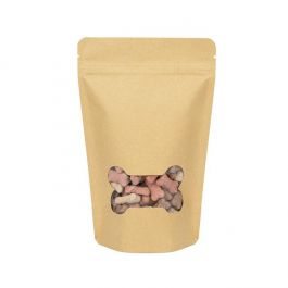 Pochettes doypack en kraft avec fenêtre en os 13 x 7,9 x 20,6 cm (25 pièces) [ZBGW3KB]