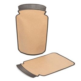Pochette en forme de bocal Mason Kraft 13 x 7,6 x 20,6 cm (100 pièces) [SP3K].
