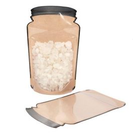 Kraft Jarre a cookie Doypack avec fond transparent 15.2 x 7.9 x 25.4 cm (100 Pieces) [SP7KC]
