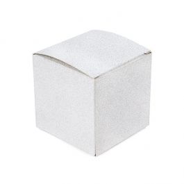 Boîte pliante Argenté pailletée 7,6 x 7,6 x 7,6 cm (25 Pièces) [FB2SG]