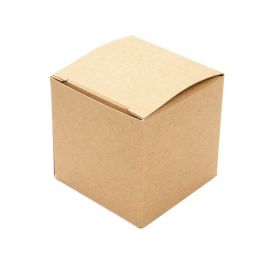 Boîte solide en Kraft pliante 5x5x5cm (25 pièces) [PLB104K]
