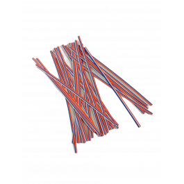 Lien Métallique 15.2x0.4cm Papier Mix Bleu, Blanc, Rouge (1.000 pièces) [TT6BWR]