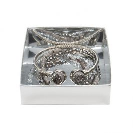 Fond de boîte en papier, Argent 8 x 2,5 x 8,5 cm (25 pièces) [SS356]