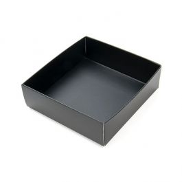 Petite Boite avec fond en carton noir kraft 7.9x2.5x8.3cm (25 Pièces) [BK356]