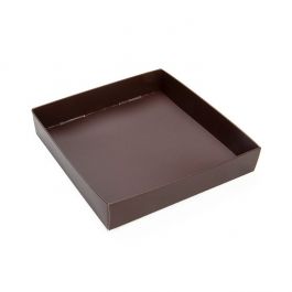 Fonds de boîte en papier chocolat 13 x 2,5 x 13,3 cm (25 pièces) [CB357]