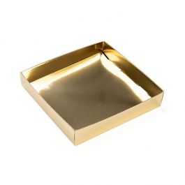 Fonds de boîte en papier or brillant 13x2,5x13,3cm (25 pièces) [SG357]