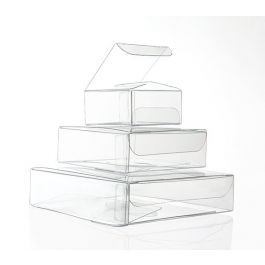 Boîtier cadeau à transparence cristalline 10.2 x 10.2 x 5.1cm (50 Pièces) [VB302]
