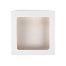 Pappschachteln Kraft weiß mit Fenster 10.5x2.2x10.5 cm (25 Stück) [WKRGW245]