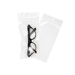 Sachet zip à transparence cristalline 75 microns avec trou pour suspension 12,7x20,3cm (100 pièces) [Z3R48]