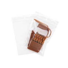 Sachet zip à transparence cristalline 75 microns avec trou pour suspension 12,7x17,8cm (100 pièces) [Z3R57]