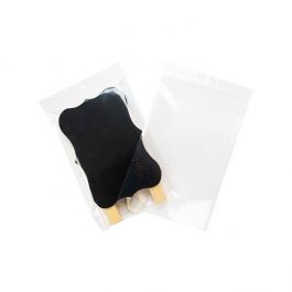 Sachet zip à transparence cristalline 75 microns avec trou pour suspension 15,2x22,9cm (100 pièces) [Z3R69]