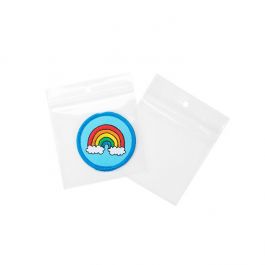 Sachet zip à transparence cristalline 100 microns avec trou pour suspension 7,6x7,6cm (100 pièces) [Z4R33]