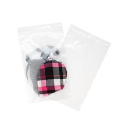 Sachet zip à transparence cristalline 100 microns avec trou pour suspension 12,7x20,3cm (100 pièces) [Z4R58]