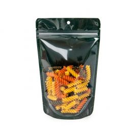 Doypack Transparent/Paillettes Vert 13x7,9x20,6 cm (100 pièces) [ZBG3GLGR]