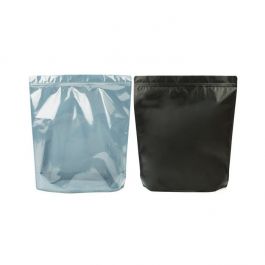 Standbodenbeutel Transparent/Schwarz 17.1x8.9x28.6cm | 340 Gramm (100 Stück) [ZBGB4]
