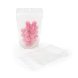 Doypack glacé avec Zip 130 x 78 x 206 mm (113 g) Trou Suspension Rond (100 Pieces) [ZBGF3H]