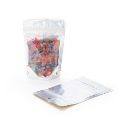 Doypack avec le dos doré 9.5 x 5.7 x 15.7 cm (57g) Trou Suspension Rond (100 Pièces) [ZBGG35H]