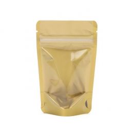 Sac à fermeture hermétique à fond métallisé or et dos or 8 x 5 x 13 cm (28 g) (100 Pieces) [ZBGGC1]