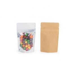 Doypack avec le dos en kraft 7.9 x 5.1 x 13cm (28 g) (100 Pièces) [ZBGK1]