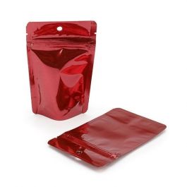 Doypack rouge métallisé 7.9 x 5.1 x 13 cm (28 g) (100 Pièces) [ZBGM1R]
