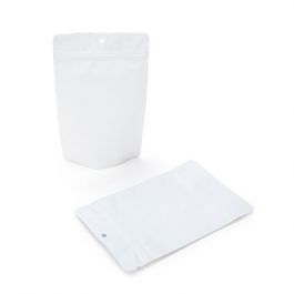 Doypack Blanc métallisé 13 x 8 x 20.5 cm (113 g) Trou Suspension Rond (100 Pièces) [ZBGM3MWH]