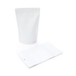 Doypack Blanc Mat 17 x 9 x 28.5 cm (340 g) Trou Suspension Rond (100 Pieces) [ZBGM4MWH]