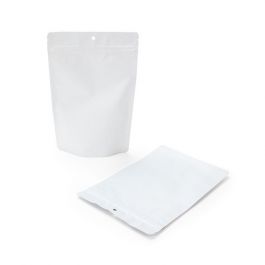 Doypack blanc mat 15 x 9 x 23.2 cm (312 g) Trou Suspension Rond (100 Pieces) [ZBGM7MWH]