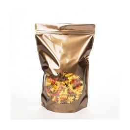 Doypack bronze avec fenêtre 22.9 x 12.1 x 34.3 cm (907 g) (100 Pièces) [ZBGO6BZ]