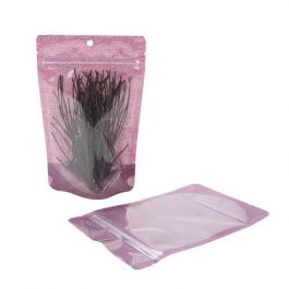 Sac en papier de riz violet avec fenêtre, 13 x 8 x 20.6 cm (113 g) (100 pièces) [ZBGR3HP]