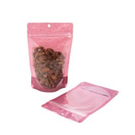 Sac en papier de riz rose avec fenêtre, 13 x 8 x 20.6 cm (113 g) (100 pièces) [ZBGR3HR]