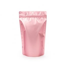 Doypack Rose métallisé avec trou de suspension 17.1 x 8.9 x 28.6 cm (340 g) (100 Pièces) [ZBGM4RG]