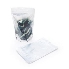 Doypack argenté 13 x 7.9 x 20.6 cm (113 g) Trou Suspension Rond (100 Pièces) [ZBGS3H]