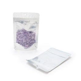 Doypack argenté 9.5 x 5.7 x 15.7 cm (57 g) Trou Suspension Rond (100 Pièces) [ZBGS35H]
