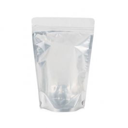 Standbodenbeutel Transparent/Silber 14.9x8.9x23.2cm | 310 Gramm (100 Stück) [ZBGS7]