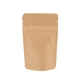 Doypack en papier kraft à fermeture à glissière, 15 x 9 x 23.2 cm (312 g) (100 Pieces) [ZBGSK7]