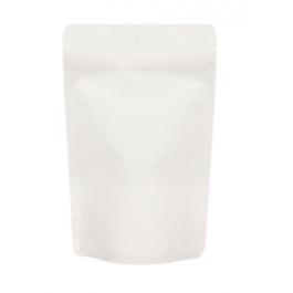 Doypack kraft blanc 13x8x20.5 cm (113 g) (100 pièces) [ZBGSK3W]