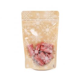 Doypack Kraft Transparent/Impression de cristaux de glace 13x7,9x20,6 cm (25 pièces) [ZBGSW3KS]