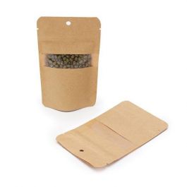 Doypack kraft 7,9 x 5,1 x 13 cm (28 g) Trou Suspension Rond (100 pièces) [ZBGW1KH].