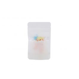Standbodenbeutel weiß Kraft 8x5x13cm | 28 Gramm (100 Stück) [ZBGW1WK]