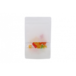 Standbodenbeutel weiß Kraft 13x7x20.5cm | 110 Gramm (100 Stück) [ZBGW3WK]