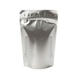 Doypack à fermeture Zip, argent métallisé 15 x 9 x 23 cm avec trou de suspension (100 pièces) [ZBGM7SH]