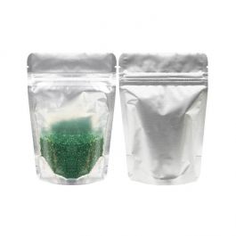 Doypack argenté 10.2 x 6 x 15.2 cm (57 g) (100 Pièces) [ZBGS2]